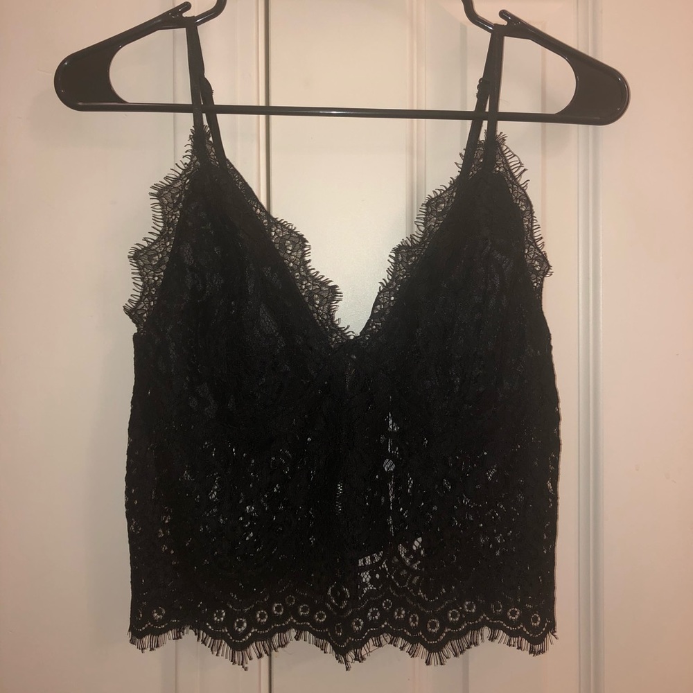Black Eyelash Lace Bralette